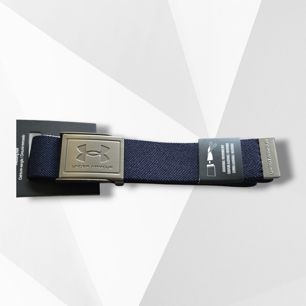 Under Armour Men's Dark Blue Belt with Silver Buckle